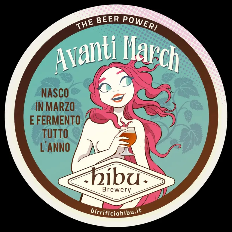 Sottobicchiere Avanti March — Birrificio Hibu, Spicy Saison