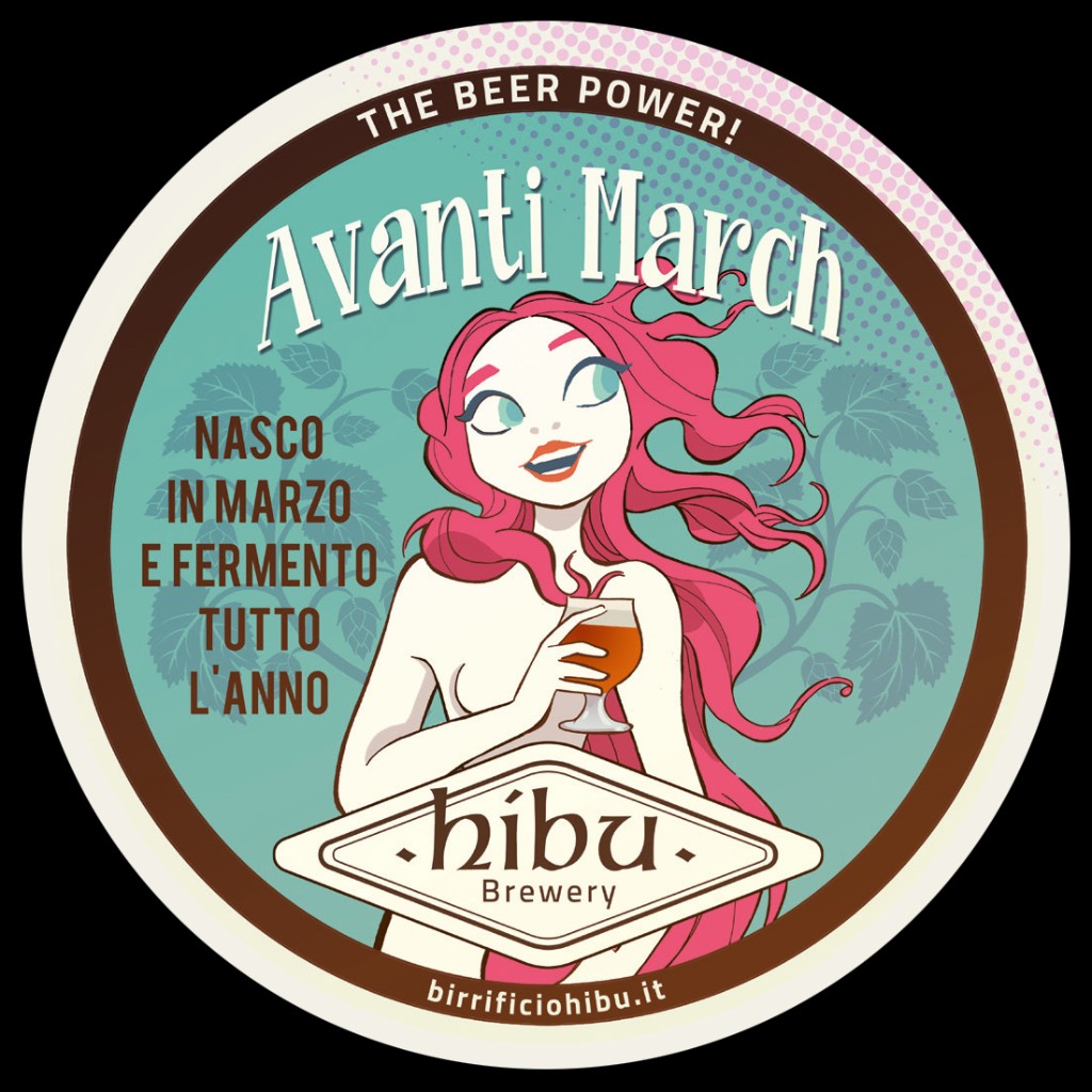 Sottobicchiere Avanti March — Birrificio Hibu, Spicy Saison