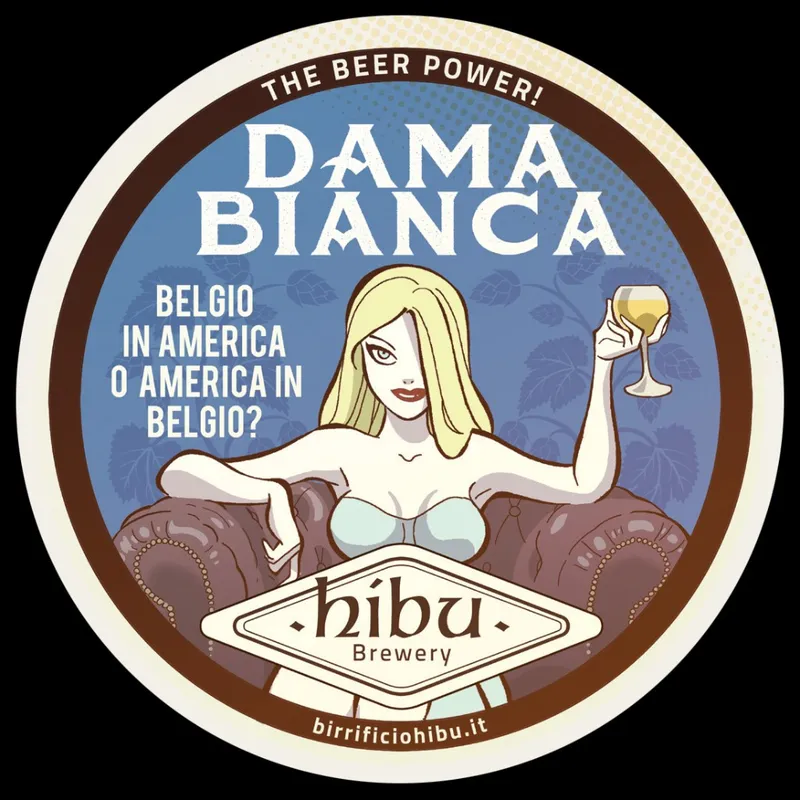 Sottobicchiere Dama Bianca — Birrificio Hibu, White IPA