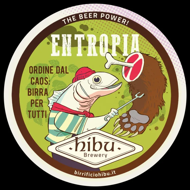 Sottobicchiere Entropia — Birrificio Hibu, Golden Ale anche senza glutine