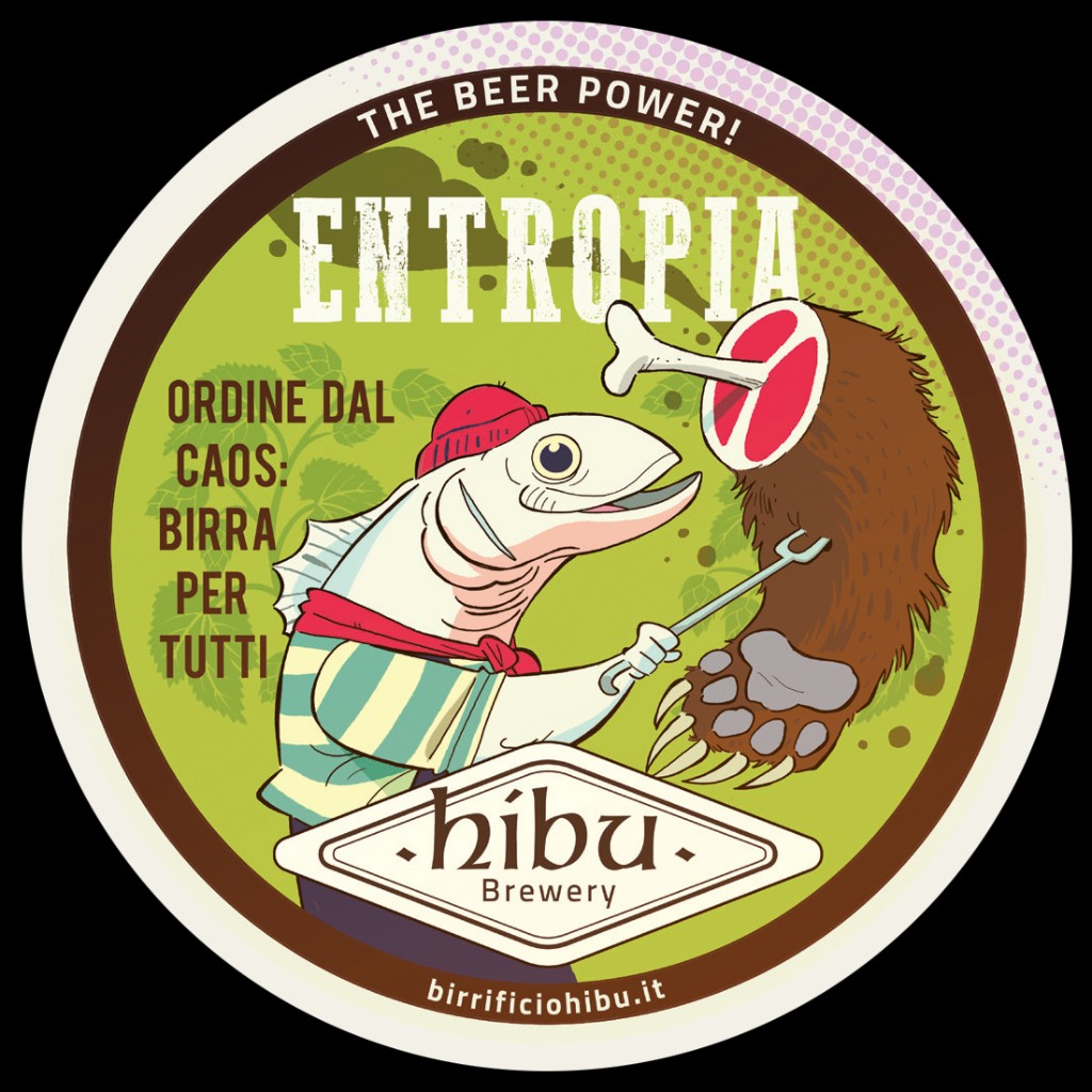 Sottobicchiere Entropia — Birrificio Hibu, Golden Ale anche senza glutine