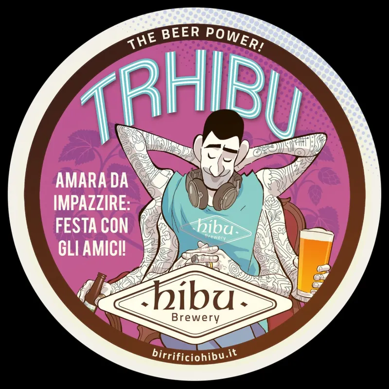 Sottobicchiere Trhibu — Birrificio Hibu, American IPA